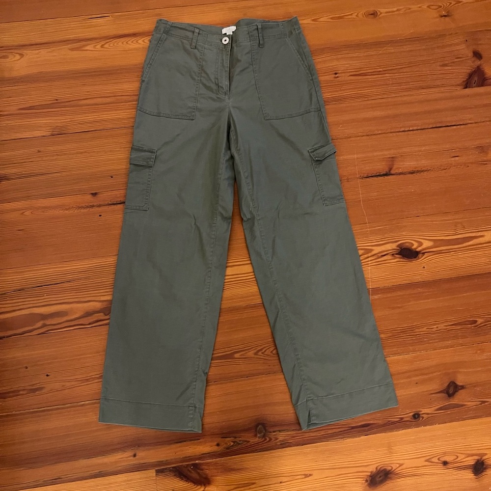 J Jill High-Rise Wide-Leg Cargo Pants